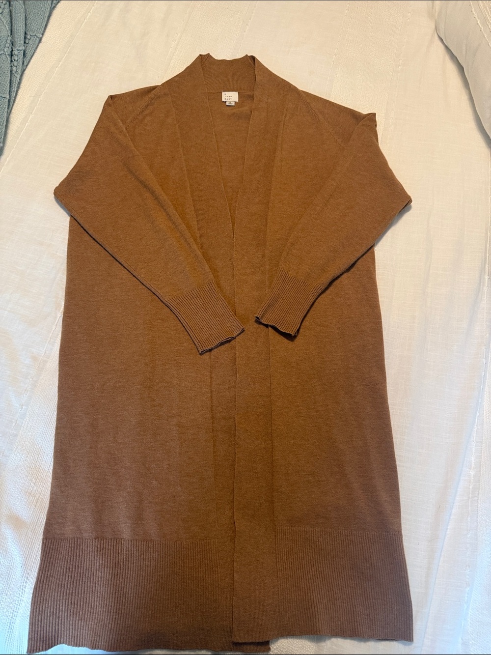 a new day Brown Ribbed-Neck Knit Sweater